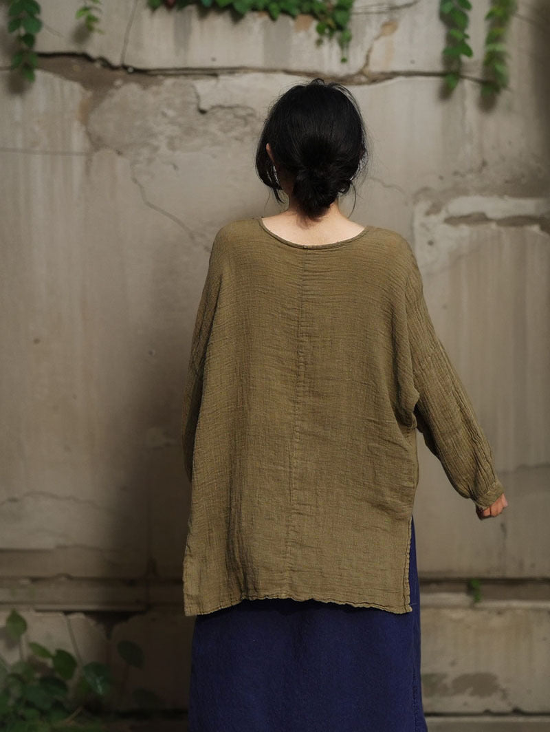 Back view of Vintage Ramie Blouse