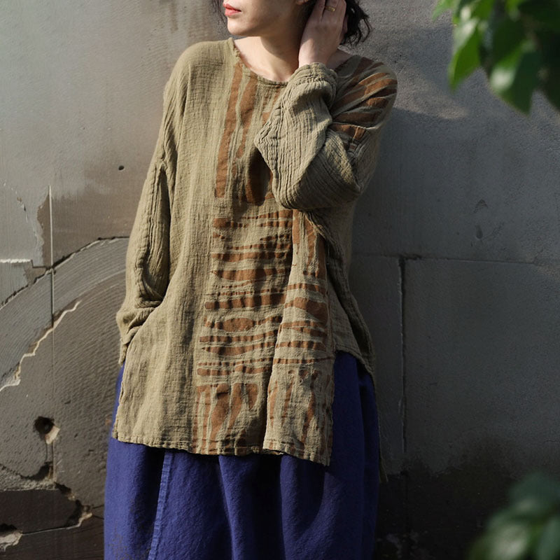 Close-up of fabric texture and boho vintage design