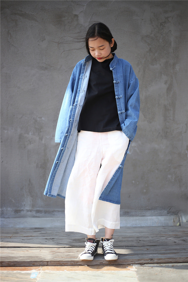 lightweight jean jacket layering example