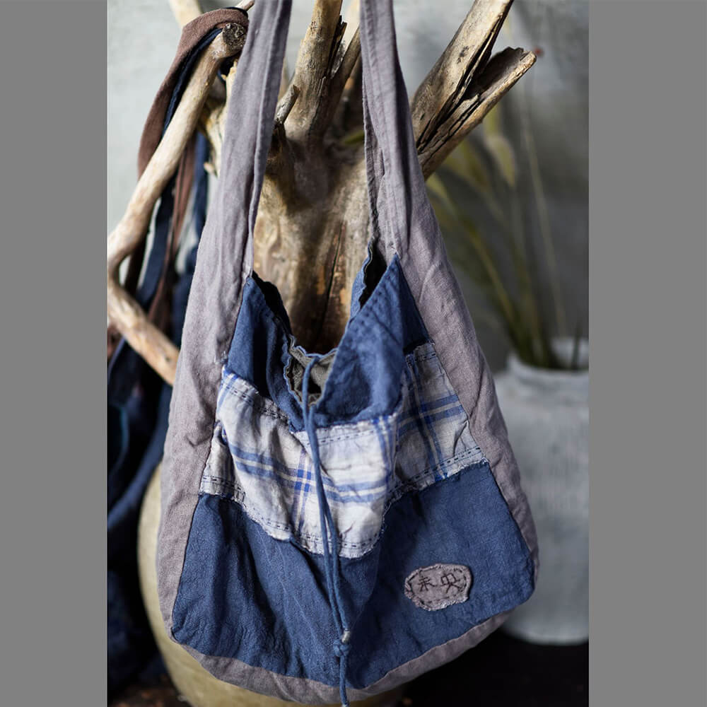 Original Washed Linen Handmade Crossbody Bag