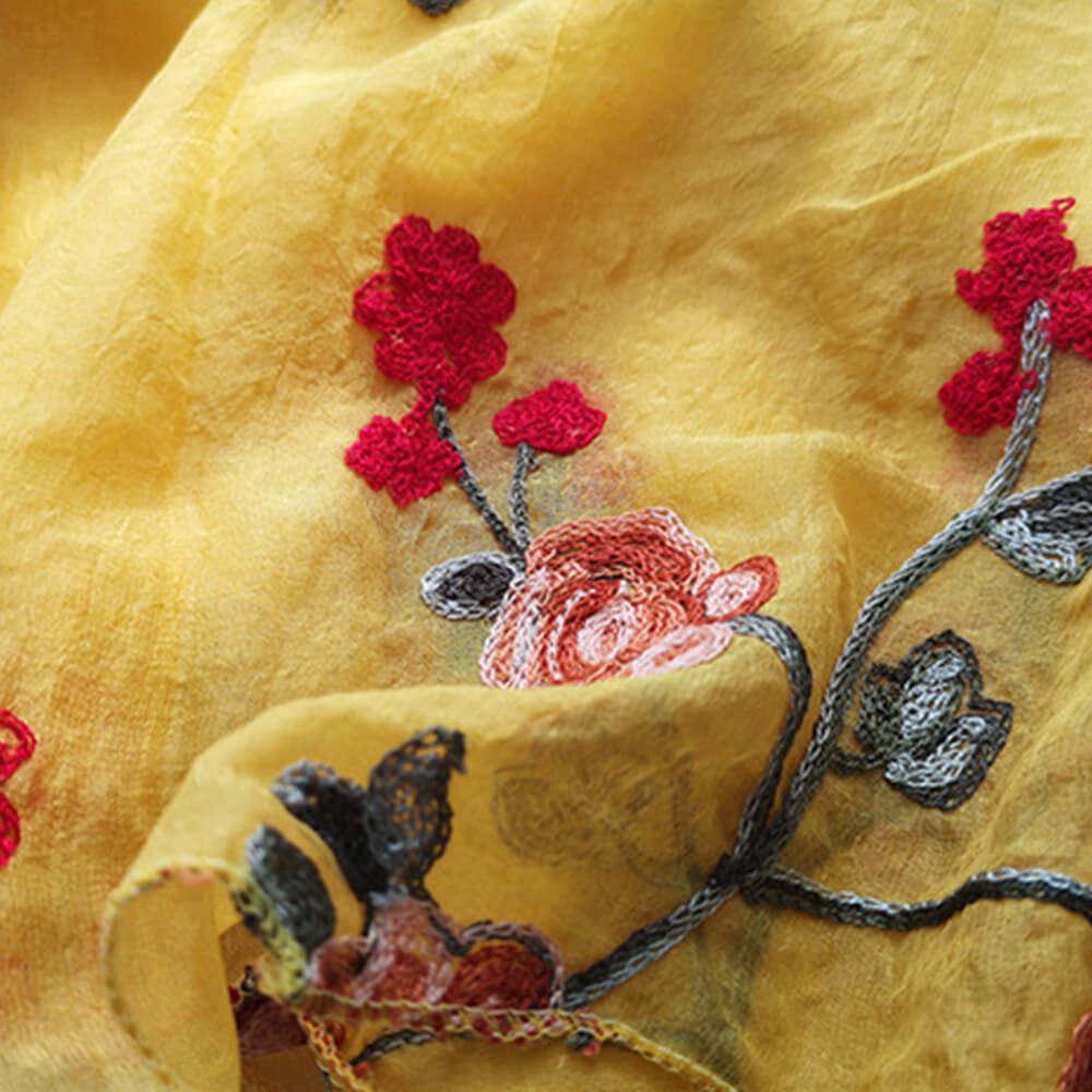 Chiffon Embroidery Scarf