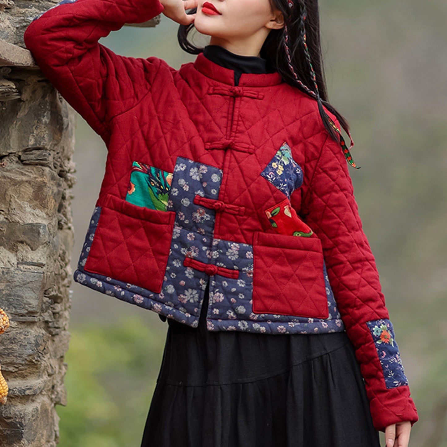 Retro Patchwork Quilted Jacket