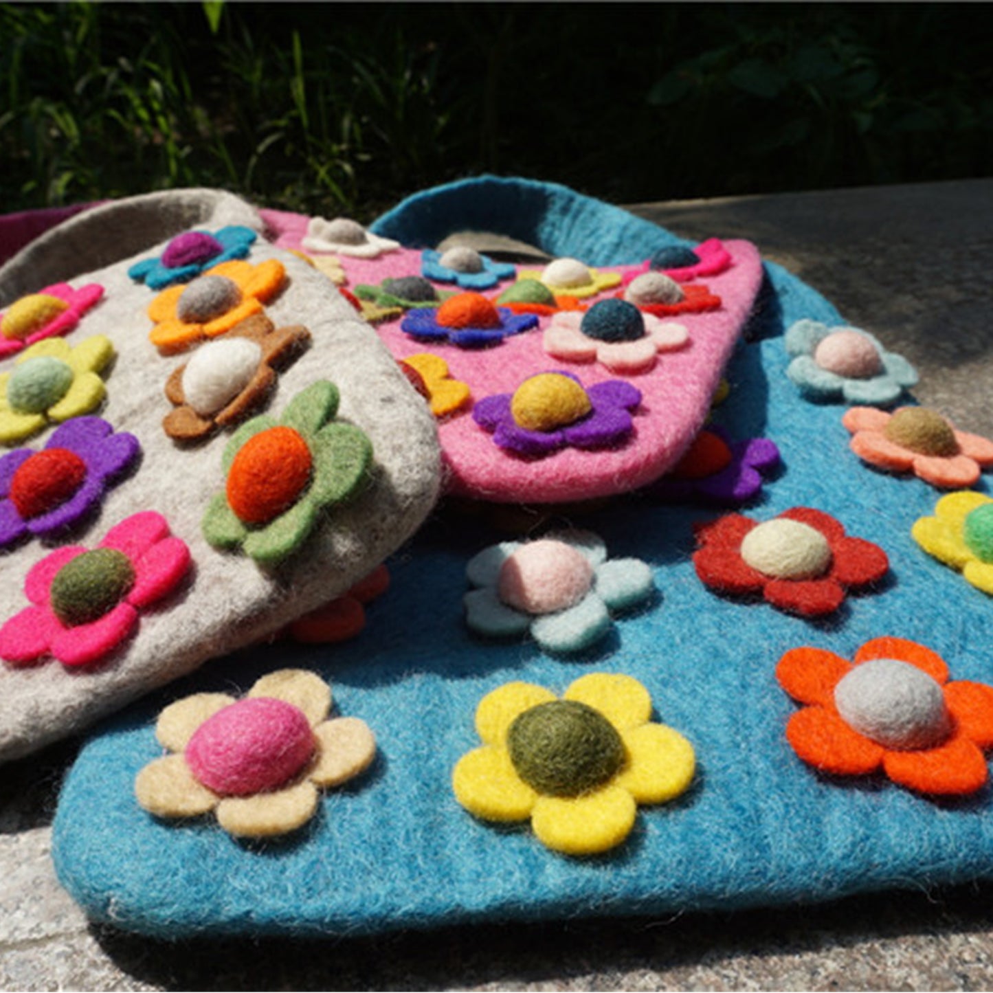 Handmade Felt Creative Flower Shoudler Bag